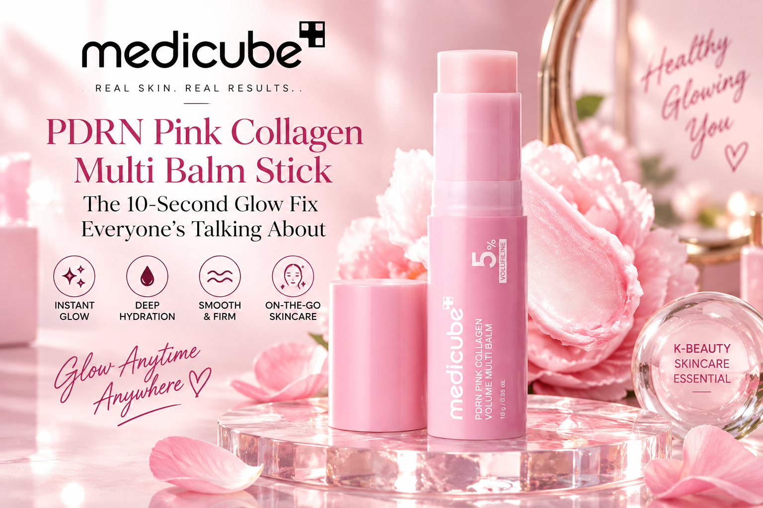 Medicube PDRN Pink Collagen Multi Balm Stick: Your 10-Second Secret to a Dewy, Radiant Glow