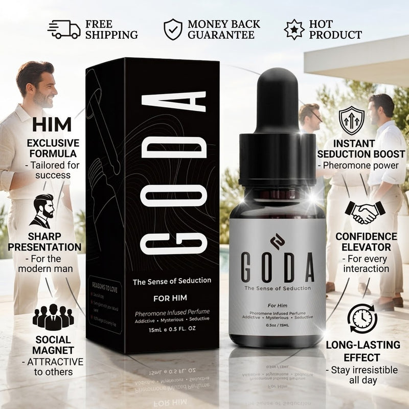GODA For Him Pheromone Cologne 15mL matte black bottle