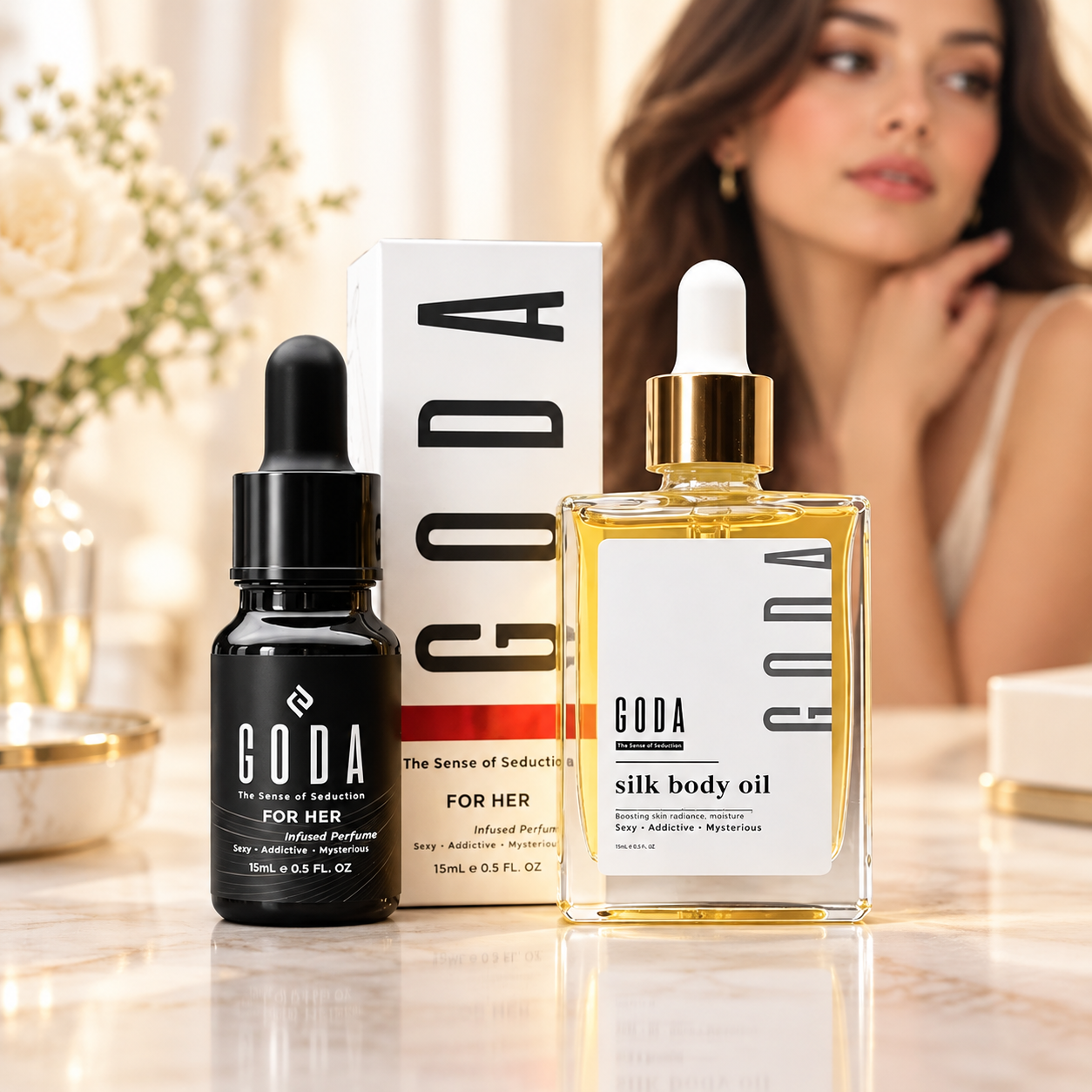 GODA Body Oil & Perfume Set – 2-Piece Fragrance & Body Care Duo