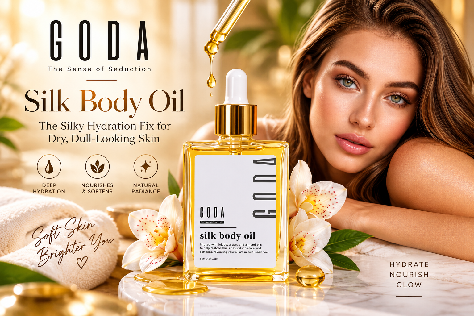 GODA Silk Body Oil: The Silky Hydration Fix for Dry, Dull-Looking Skin