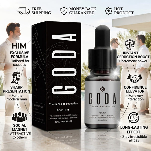 GODA For Him Pheromone Cologne 15mL matte black bottle