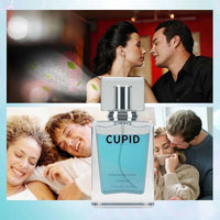 Pheromone-infused men's cologne fragrance bottle